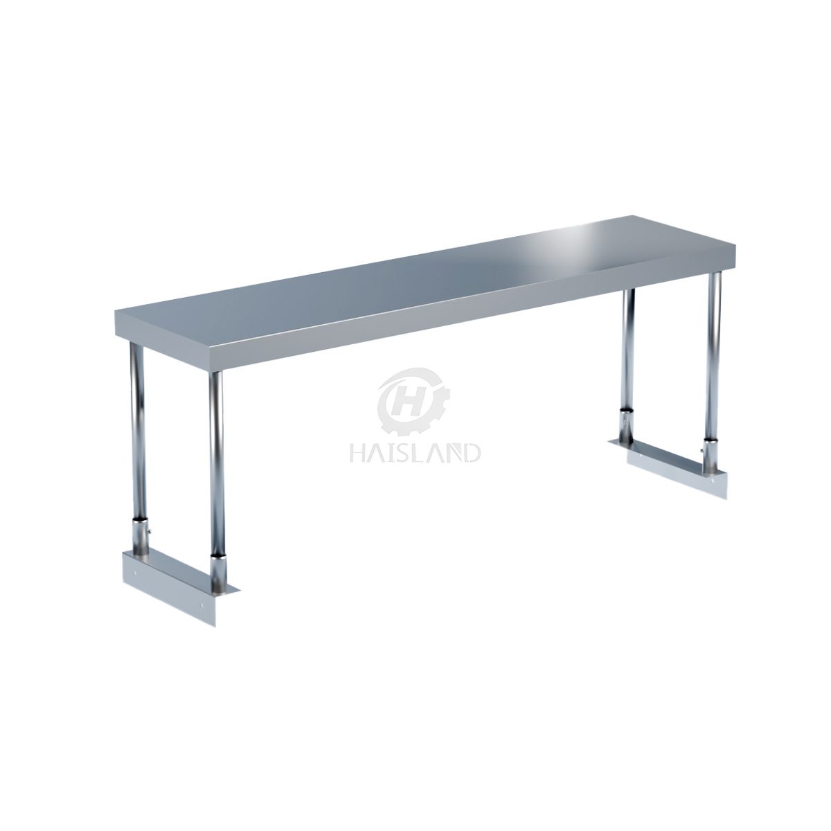 Stainless Steel Single Deck Overshelf 12"X48"