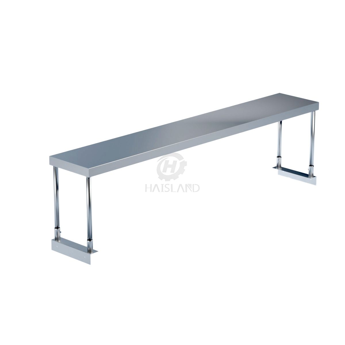 Stainless Steel Single Deck Overshelf 12"X72"