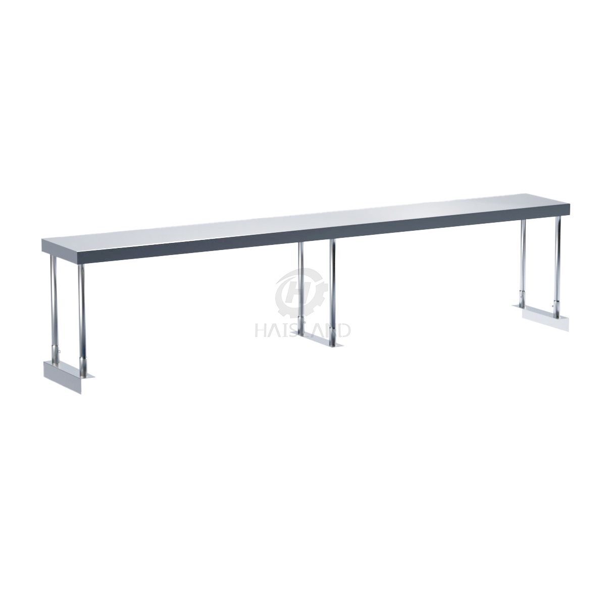 Stainless Steel Single Deck Overshelf 12"X84"