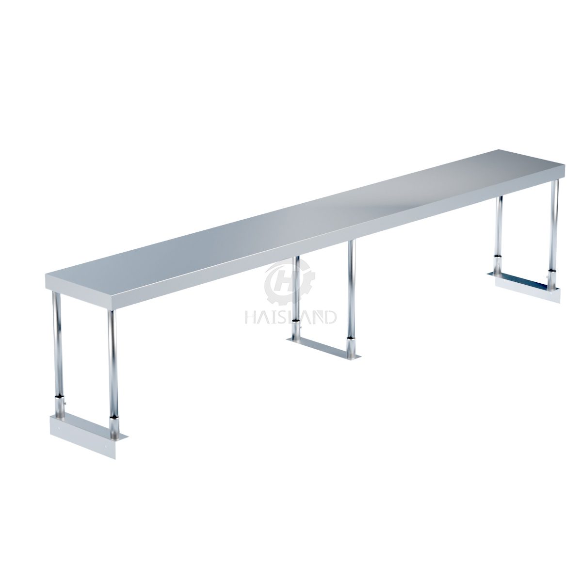 Stainless Steel Single Deck Overshelf 12"X96"