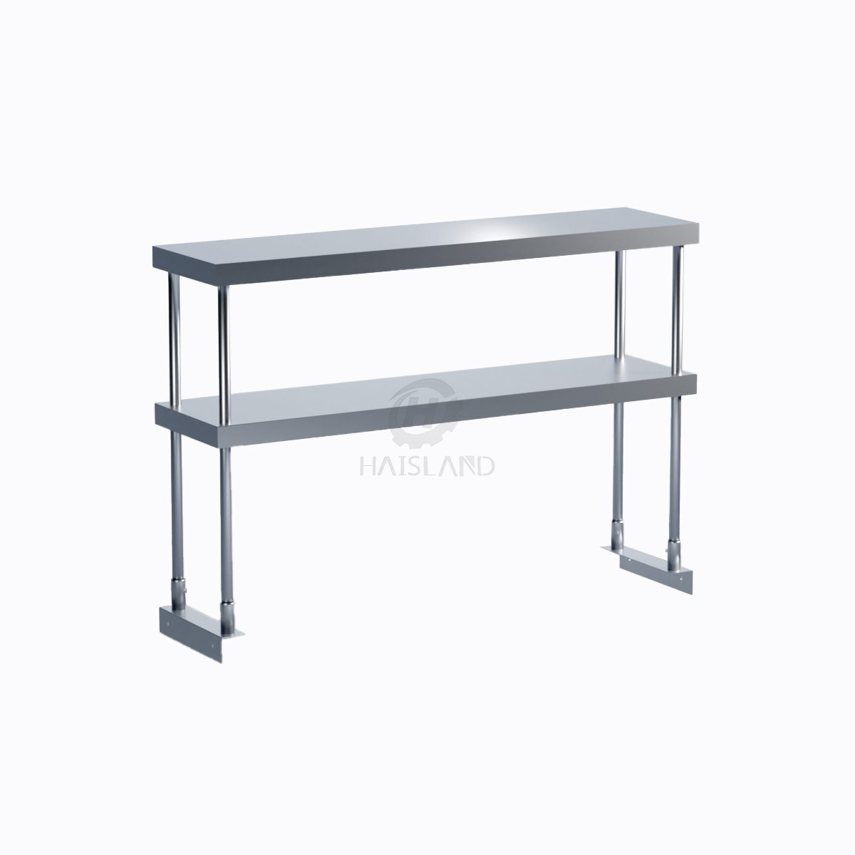 Stainless Steel double Deck Overshelf 12"X48"