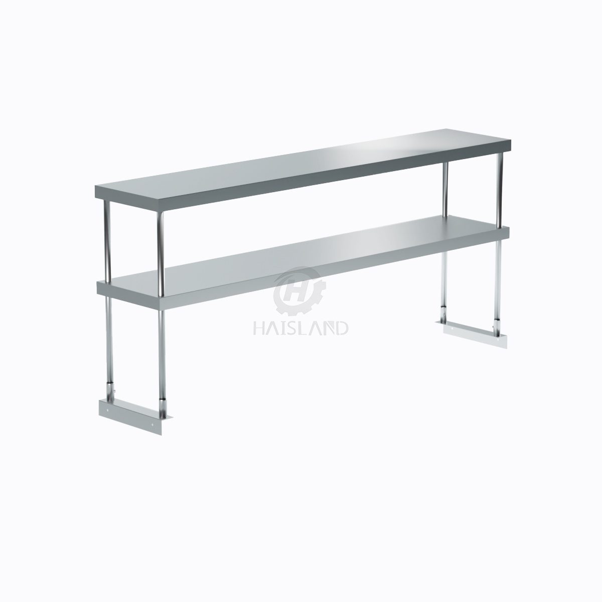 Stainless Steel double Deck Overshelf 14"X72"