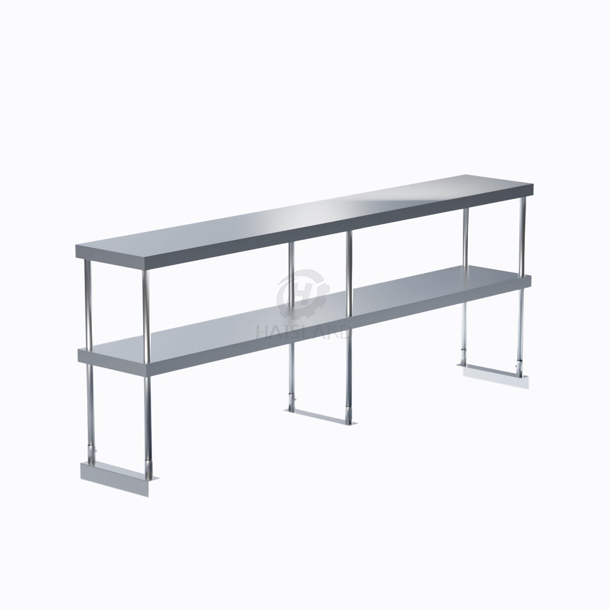 Stainless Steel double Deck Overshelf 18"X84"