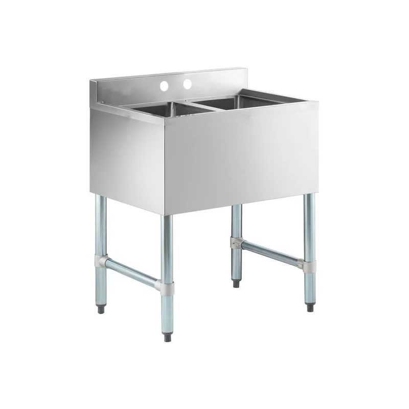 Underbar Sink Two bowls without Drainboards 