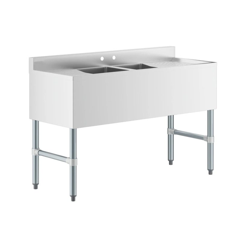 Underbar Sink Two bowls with Two Drainboards 