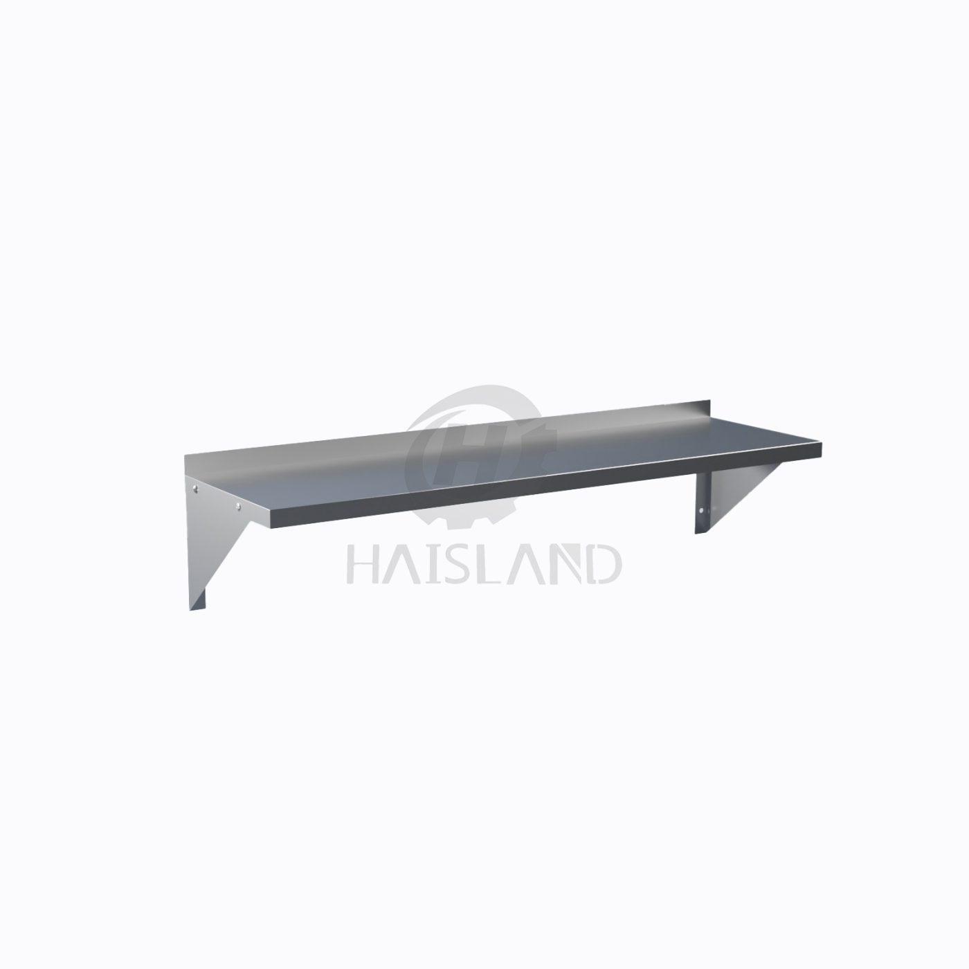 Wall mount shelf 12"x48"x10"H 18Gauge 430S/S shelf and two brackets