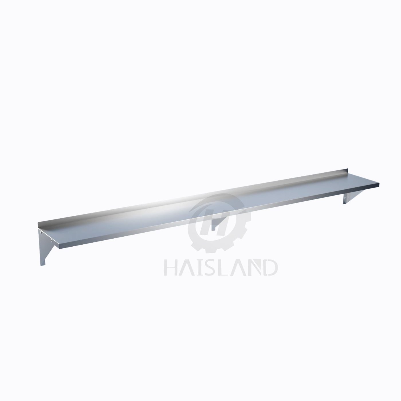 Wall mount shelf 12"x96"x10"H 18Gauge 430S/S shelf and three brackets