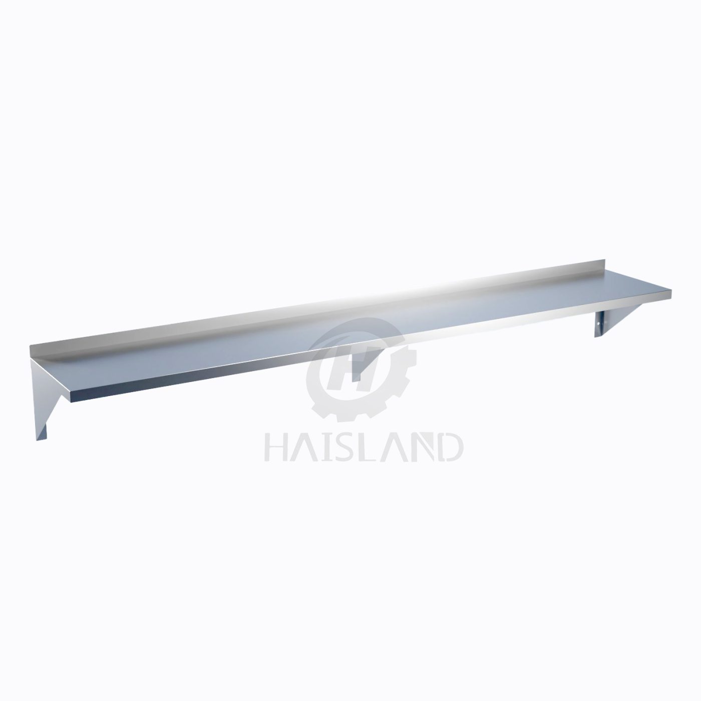 Wall mount shelf 14"x84"x12"H 18Gauge 430S/S shelf and three brackets