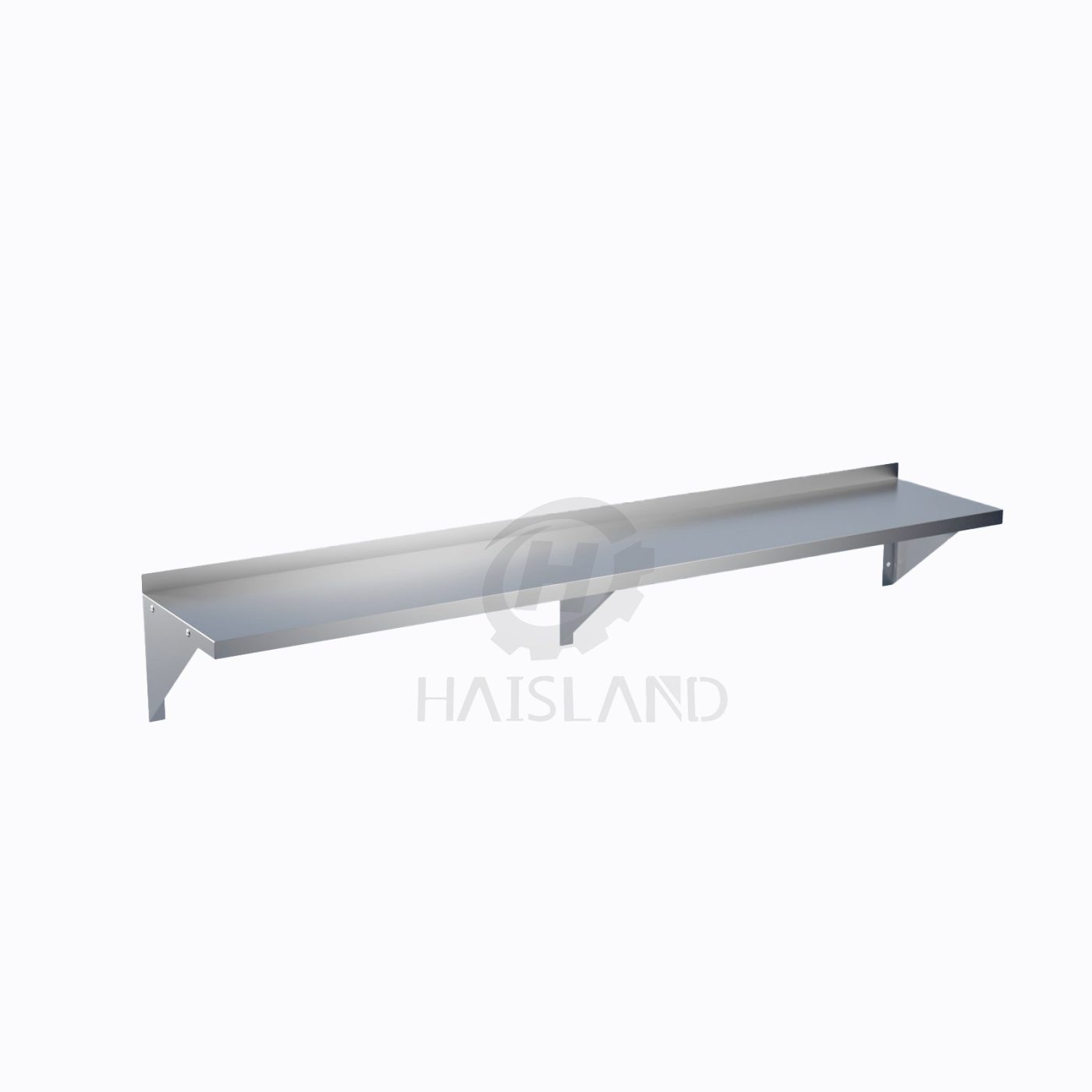 Wall mount shelf 18"x72"x12"H 18Gauge 430S/S shelf and three brackets