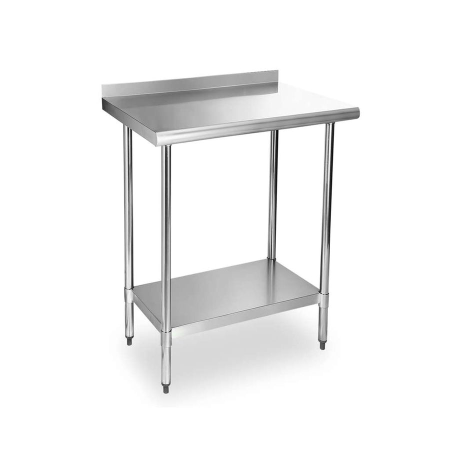304 Stainless Steel 18 Gauge Work Table 24"X30" with 1.5" Backsplash 2