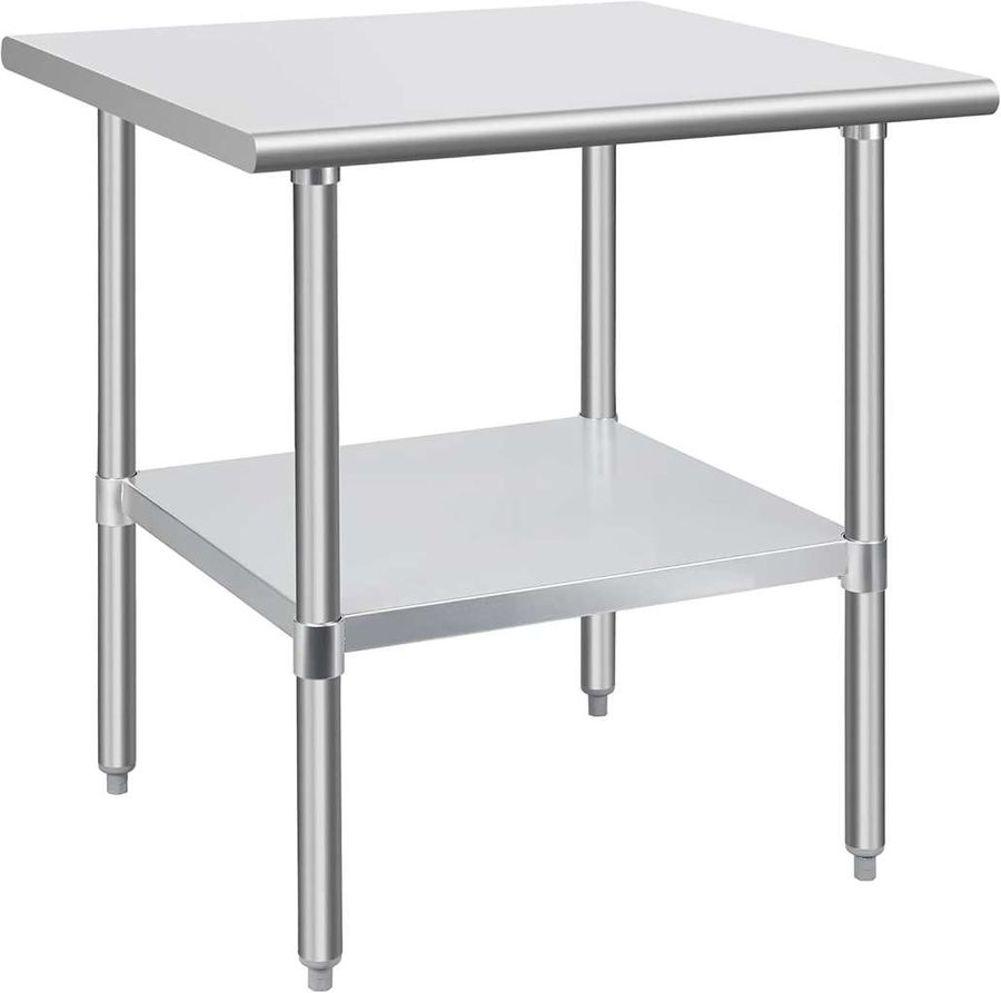 430 Stainless Steel 18 Gauge Work Table 30"X 30"
